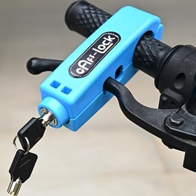 Resim 1 adet Ağır Hizmet ABS El Tipi Anti-Hırsızlık Bisiklet ve Motosiklet Kilidi, Mekanik Kolu Kontrolü, Anahtar Dahil, Araç Güvenliğini Geliştirir, Güvenli Bisiklet Kilidi, Çok Kullanışlı 
