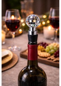 Resim Disko Topu Detaylı Şişe Tıpası Renkli 