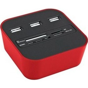 Resim Volk Cb26 Usb Combo 3 Port Hub Sd Micro Sd M2 Ms Kart Okuyucu 