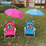 Resim Stitch Katlanabilir Sandalye ile Dış Mekan Şemsiyesi, Dayanıklı Polyester Kumaştan Yapılmış Taşınabilir Plaj Sandalyesi, Festivaller ve Özel Günler için Mükemmel, Plaj, Kamp ve Piknikler için İdeal 