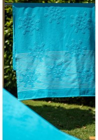 Resim Menderes Home Cotton Collection Bukle Plaj Havlusu Çark Turkuaz 