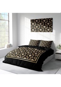 Resim Monohome Gold Deco 3D Pamuk Saten Çift Kişilik Nevresim Takımı 