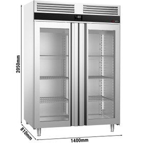 Resim Derin Dondurucu - GN 2/1 - 1400 Litre - 2 Cam Kapılı 