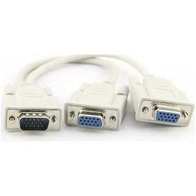 Resim Vga Y Splitter Dönüştürücü Çevirici Çoklayıcı Switch Kablosu 