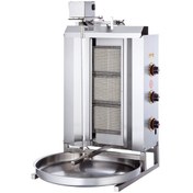 Resim Işıkgaz Silverinox Lpg Tüplü 3 Radyanlı Üstten Motorlu Döner Ocağı 