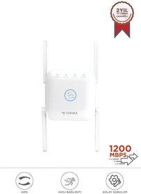 Resim Torima AC24 Beyaz Wifi Pro Sinyal Yakınlaştırıcı Router 