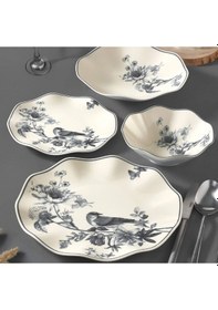 Resim Güral Porselen Nesrin 24 Parça Yemek Seti 18914 Siyah 