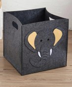 Resim Shumaroom Çocuk Odası İçin Oyuncak Sepeti 262512771 Koyu Gri 