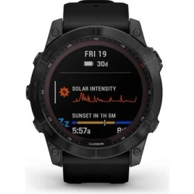 Resim Garmin Fenix 7x Sapphire Solar - Siyah Dlc Titanyum 