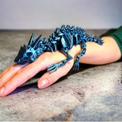 Resim shop Hareketli Eklemli Ejderha İskeleti Bileklik | 3D Baskı Gotik Aksesuar 
