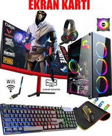 Resim DMC Nx52 (PUBG GTA 5) Ryzen 5 5500,32gb Ram,1 Tb Hdd 256gb Ssd,rx580,23.8"oyuncu Masaüstü Bilgisayar 