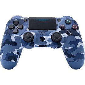 Resim Vkemall Ps4 Kablosuz Oyun Kumandası - Bluetooth 5.1, Led Aydınlatmalı, Taşınabilir, Kamuflaj Mavi 