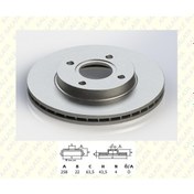 Resim KALE BALATA TFD00004 Ön Fren Aynası 258Mm Fiesta IV 95- 