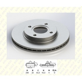 Resim KALE BALATA TFD00004 Ön Fren Aynası 258Mm Fiesta IV 95- 