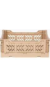 Resim Aykasa 261710 Minibox Boulder Katlanabilir Kasa Sütlü Kahve 26 x 17 x 10 cm Dayanıklı ve Fonksiyonel 