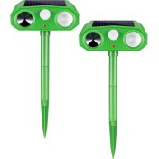 Resim 2 Pcs Ultrasonik Hayvan Kurtlayıcı Açık Güneş Hayvan Kovucu Hareket Sensörü LED Flaş Işık Alarmı ile Su Geçirmez (Yurt Dışından) 