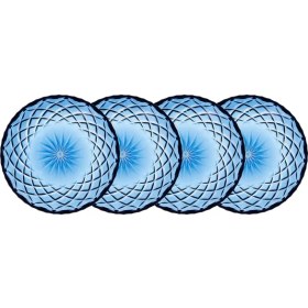 Resim Karokstore Glas Sorrento Tabak 4 Adet Çap:16 cm Mavi 