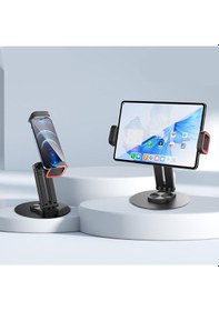 Resim Jmary Mk-63 Ayarlanabilir Katlanabilir 360 Derece Dönebilen Telefon Ve Tablet Standı Siyah 