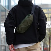 Resim 1 adet Erkek Yeni Moda Sert Kabuk Çantası, Göğüs Çantası Dışında Crossbody Çanta, Spor Çantası Rahat Fanny Sırt Çantası 