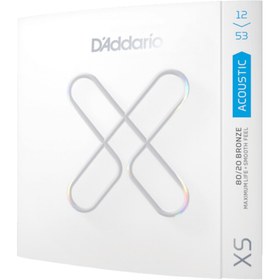 Resim D'Addario XSABR1253 XS 80/20 Bronze Akustik Gitar Teli - Light (12-53) 