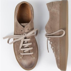 Resim Krahe Mattias Erkek Hakiki Deri Bağcıklı Vizon Sneakers 