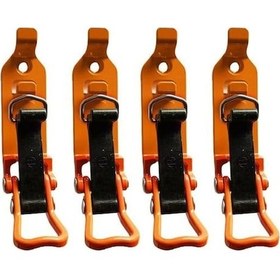 Resim Novahub Turuncu 4 Adet Kürek Parantez Metal Kelepçeler Paslanmaz Güçlü Yük Taşıyan Hızlı Bırakma Ekipmanları Takım Tutucu Dağı Araba Aksesuarları 