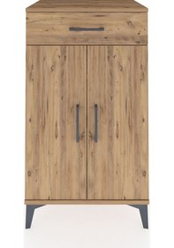 Resim Hyperion Komodin 2 Raflı Tek Çekmeceli 2 Kapaklı 60x44x106 Ça... Çam 