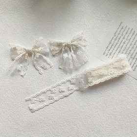 Resim 1.83 metre Zarif Beyaz Dantel Bandı - Hediye Paketleme, El Sanatları ve Dikiş Projeleri için Delikli Kurdele Tasarımı - Polyester Kumaş 