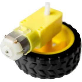 Resim OEM Robot Tekerlek Ve Dc Motor Seti 200rpm Araba Robot Akılı Araç 