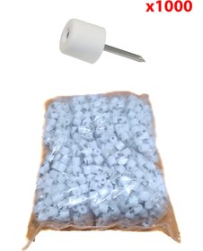 Resim ŞENEL Yapı Market Çivili Raf Pimi Büyük Boy Beyaz Çakmalı Pim 1000 Adet Paket 