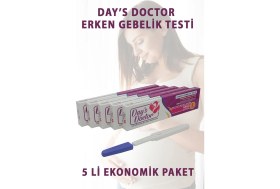 Resim Day's Doctor Erken Hızlı Hamilelik-Hamilelik Testi | Day's Doctor | Pratik | Hijyenik | %99,8 | 5 Adet 
