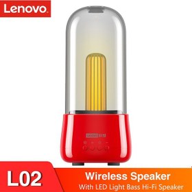Resim Maiyame Lenovo L02: Hoparlör Bluetooth 5.0 Taşınabilir, Derin Bas, Led Işık, El-işsiz Arama, 2000mah Pil - Kamping/ev/ofis İçin 