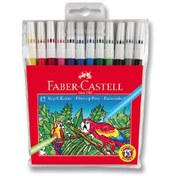 Resim Faber-Castell Keçeli Boya Kalemi Yıkanabilir 12 Renk 5067155130 