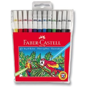Resim Faber-Castell Keçeli Boya Kalemi Yıkanabilir 12 Renk 5067155130 