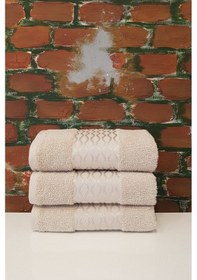 Resim Özdilek 3 Adet Elissa El Yüz Havlusu Bej Çok Renkli 