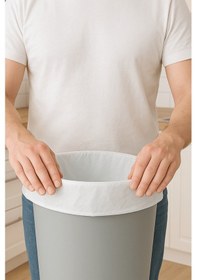 Resim Beyaz Dökme Çöp Torbası Kalın Dayanıklı Ev Mutfak İş Ofis 38x61 Cm 50 Adet 