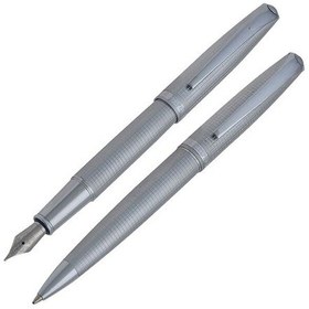 Resim Steelpen 0165 Desenli Krom Dolma Kalem+tükenmez Standart 