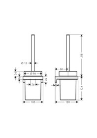 Resim Hansgrohe Addstoıs Tuvalet Fırcalıgı Parlak Altın 41752990 