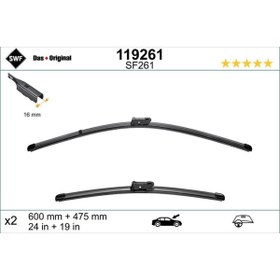 Resim Valeo SILECEK SETI AEROTWIN SWF 600 - 480 FLATE / BLADE (VOLKSWAGEN JETTA 10-) 
