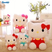 Resim 1 adet Sevimli Hello Kitty Peluş Oyuncak Bebek Seti - Yumuşak, Sarılınabilir, Otantik Kawaii Polyester Lif Dolgulu Hayvanlar Her Yaş İçin, Karışık Renkler, Mükemmel Doğum Günü, Noel Hediyesi 
