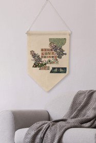 Resim Ofis Duvar Dekoru, Pinterest Oda Dekoru, Sanat Serisi, Kanvas Flama Askılı Duvar Örtüsü NO:434 - Renkli - 2 / 30 x 40 