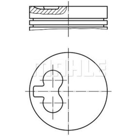 Resim MAHLE 0398902 Piston 85.00 Mm (+ 0.60) Peugeot 406 605 2.1 Td 94- Xud11 062884 (WR583248) 