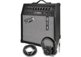 Resim MGA-50HD Elektro Gitar Amfisi 50 Watt USB Bluetooth Şarjlı 4 Girişli (Kulaklık ve Kablo Dahil) 