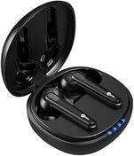 Resim Lecoo EW302 Bluetooth 5.1 Kablosuz TWS Sıvıya Karşı Dayanıklı Stereo Mikrofonlu Kulak İçi Kulaklık Siyah 