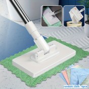 Resim Tek Tıklamayla Bez Değiştiren Eller Serbest Otomatik Düz Paspas Sistemi - Sağlam ABS Yapı, Yer Tasarruflu Tasarım, Standart Temizlik Bezleri ile Uyumlu - Mutfak, Banyo, Camlar ve Zeminler için İdeal - Ev ve Ticari Temizlikler için Uygun, Çok Yönlü Temizlik Aracı, Verimli Bez Mekanizması 
