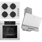 Resim Ferre Steamart-Fryart-Sılentart Serisi Beyaz Set (CS206 + QEP64CB +D081-SA) - Emaye Izgara 