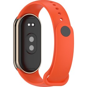 Resim tekno grup Xiaomi Mi Band 9 Serisi Klasik Kordon Silikon Strap Kayış-Turuncu 
