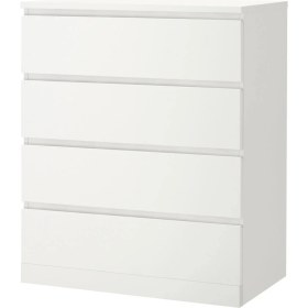 Resim IKEA Malm Beyaz 80X100 cm 4 Çekmeceli Şifonyer Komodin 
