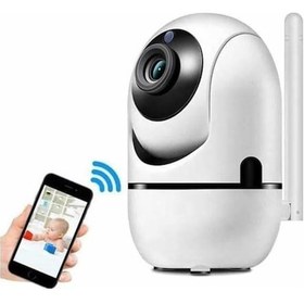 Resim 360 Full Hd Akıllı Kamera Hareket Sensörlü Wifi Kamera Çocuk Güvenlik Kamerası 