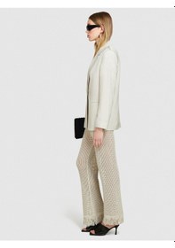 Resim Sisley %100 Viskoz Cebi Biyeli Tek Düğmeli Saten Blazer Ceket Kadın Gri Ceket - 324p29nmlw023 Bej 